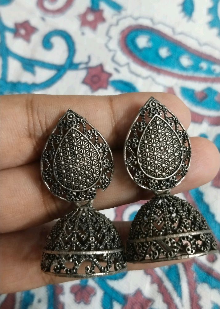 Oxidised Jhumka