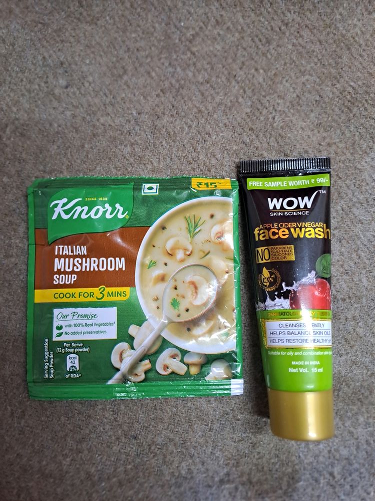 Wow Apple Cider Vinegar +knorr Mushroom Soup (Freebie)