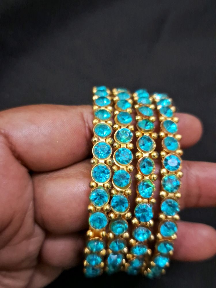 Blue stone bangles 2.8