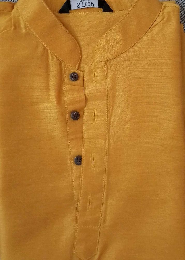 Like New Mustard Yellow Kurta Set For Boys