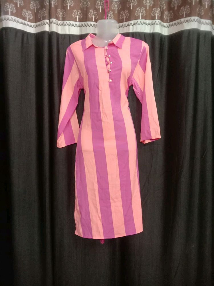 Striped Neon Kurta😍