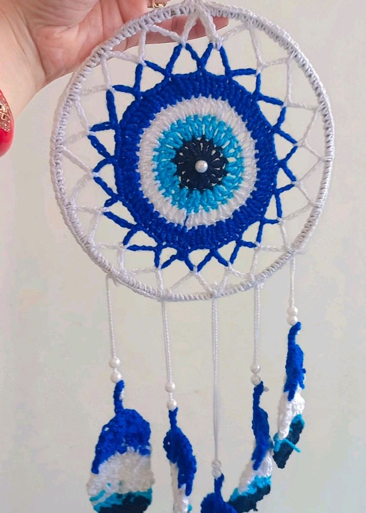 Crochet Evil Eye Dreamcatcher