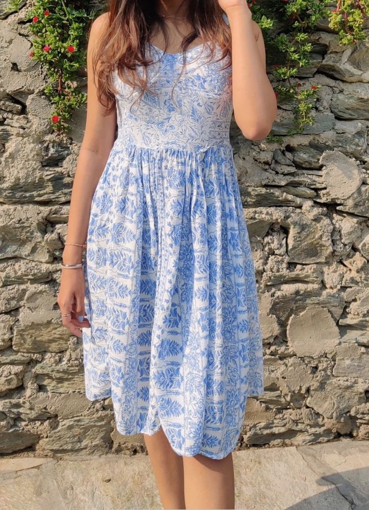 Blue White Dress