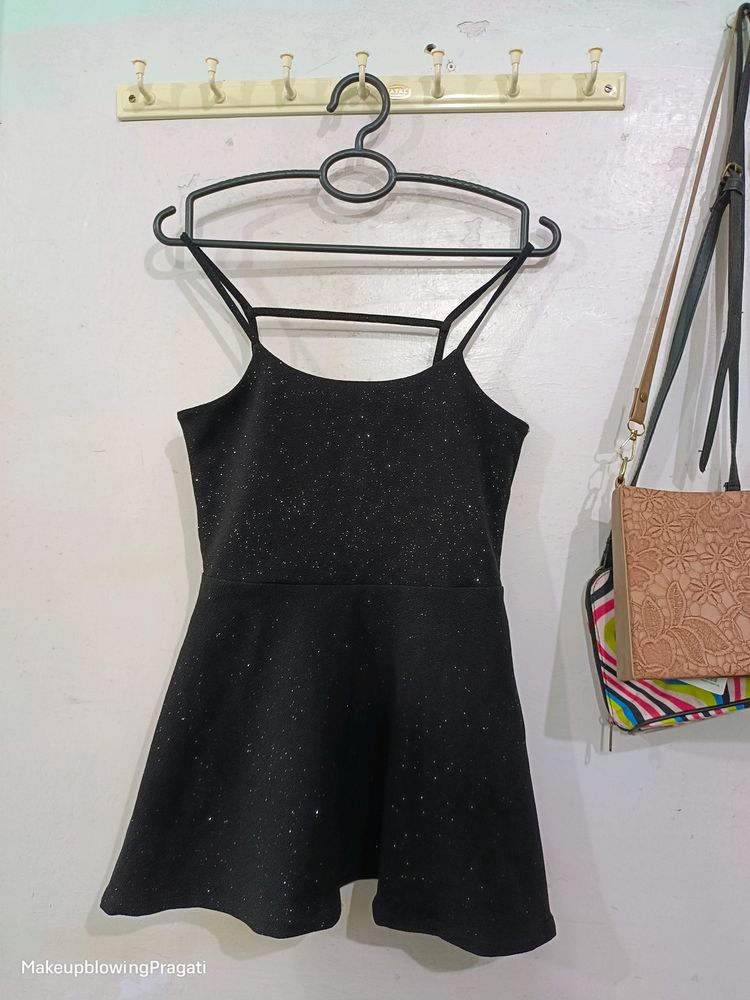 Black Shimmer Dress Party Wear