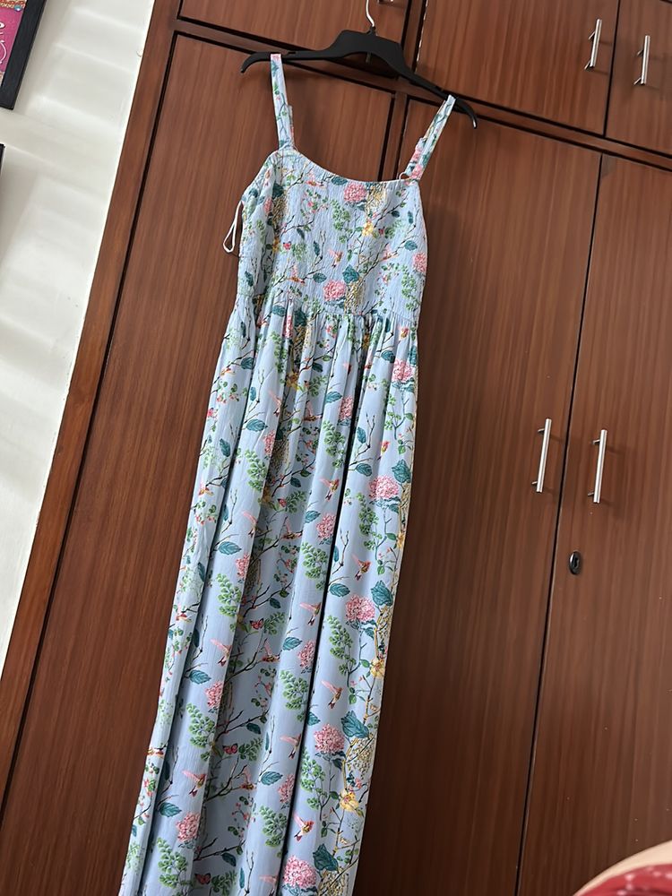 Long Strap Flare  Dress