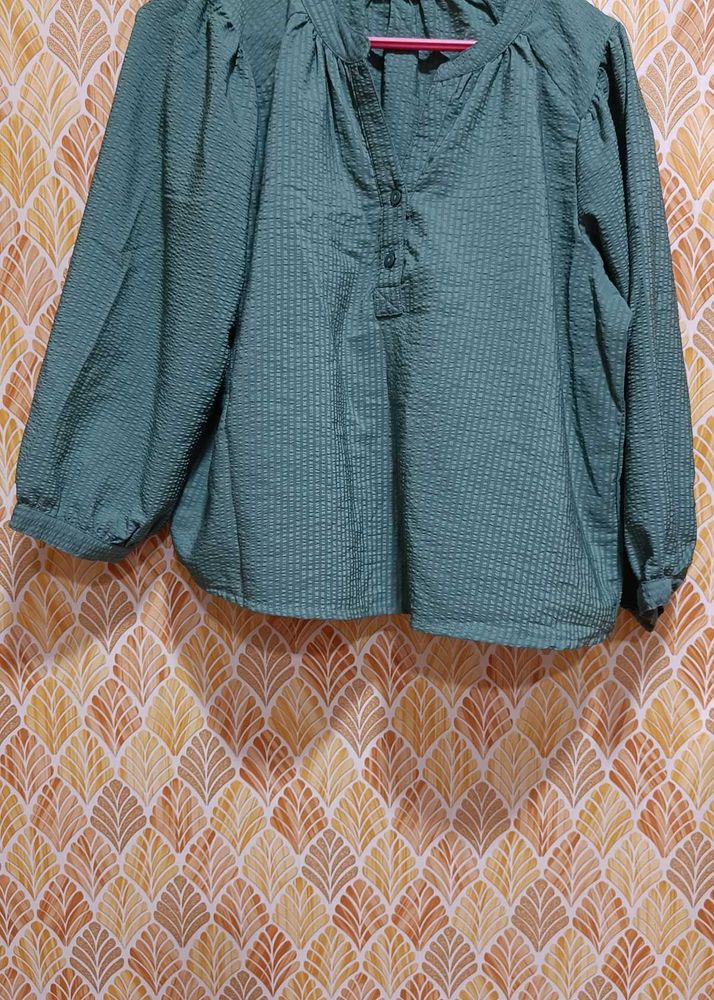 Casual Wear Olive Green Top