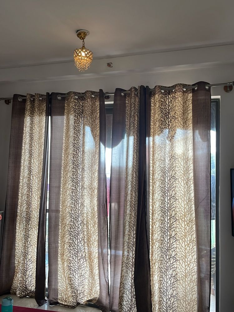 8 Feet Long Door Curtains - Pack Of 4