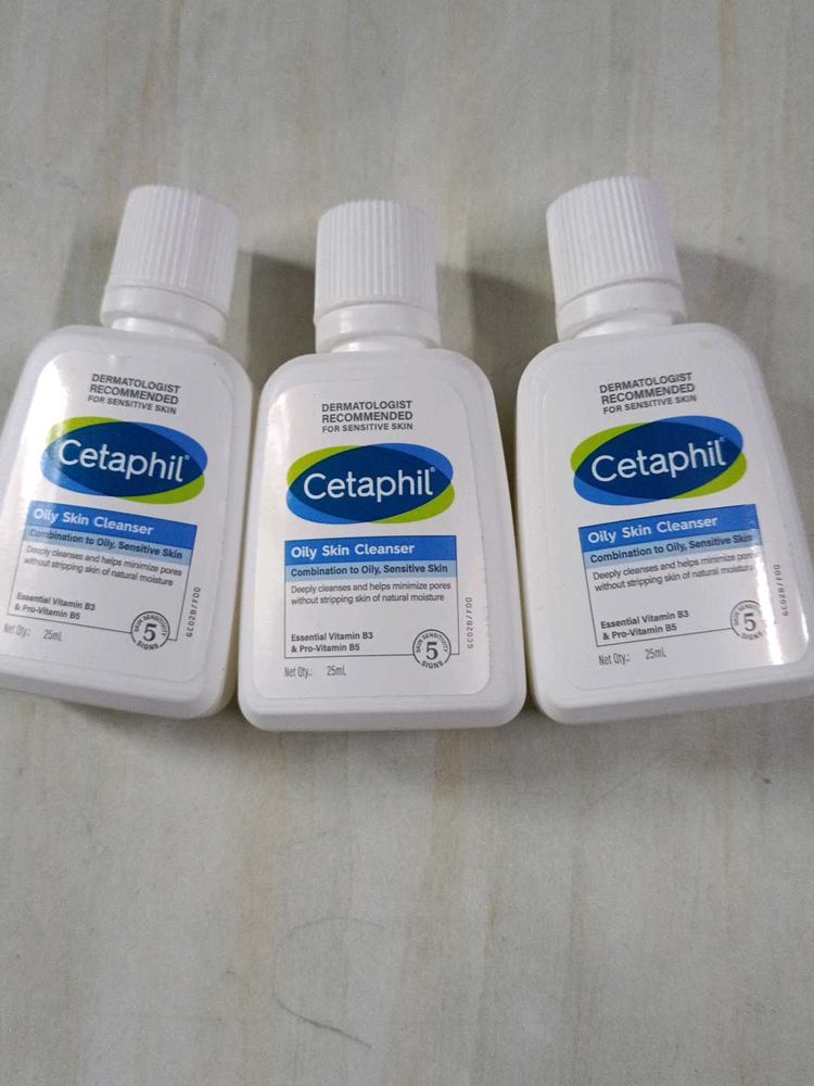 Combo Of 3 Mini Cetaphil Oily Skin Cleanser