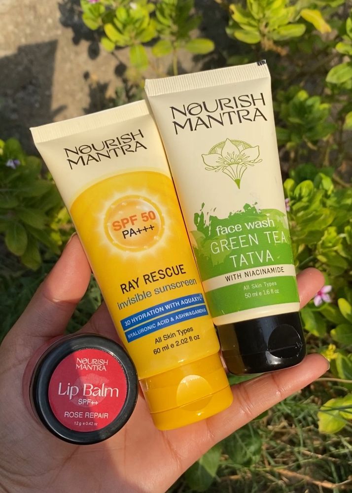 sunscreen And Facewash With Lipbalm Free