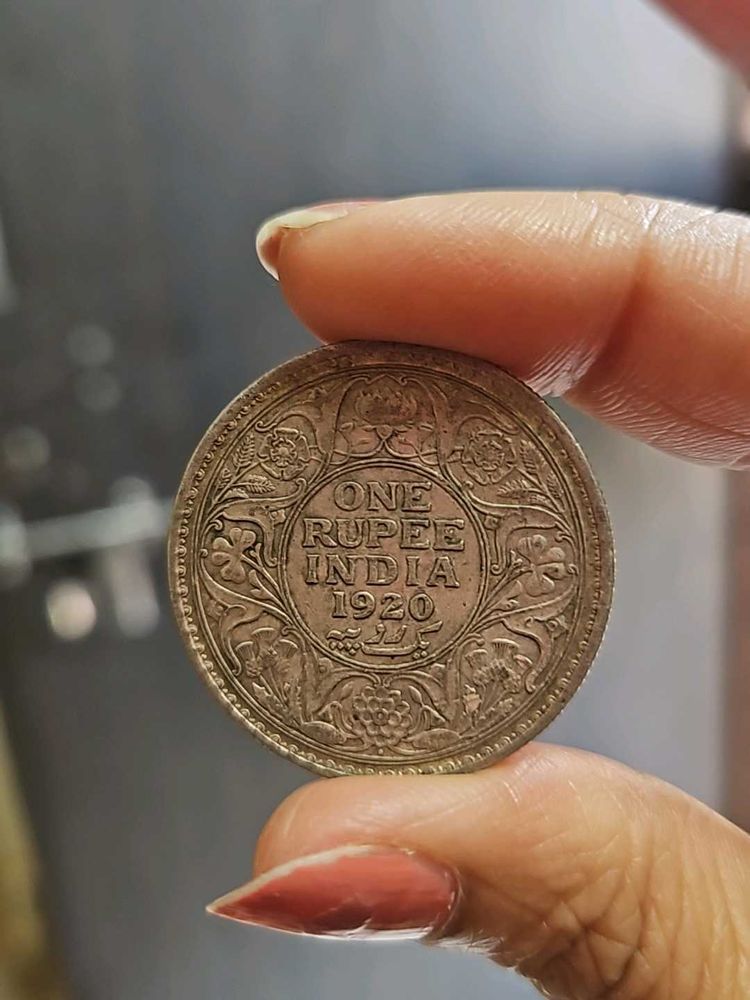 Silver One Rupee Rare Coin