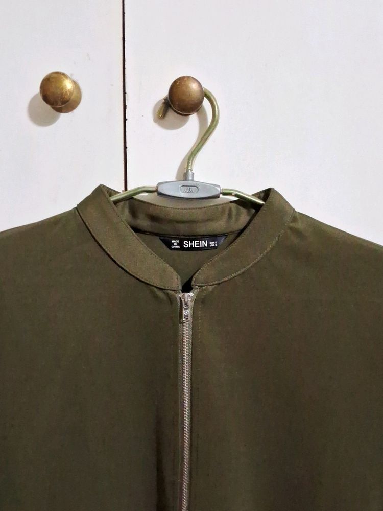 Olive Green Bomber Jacket