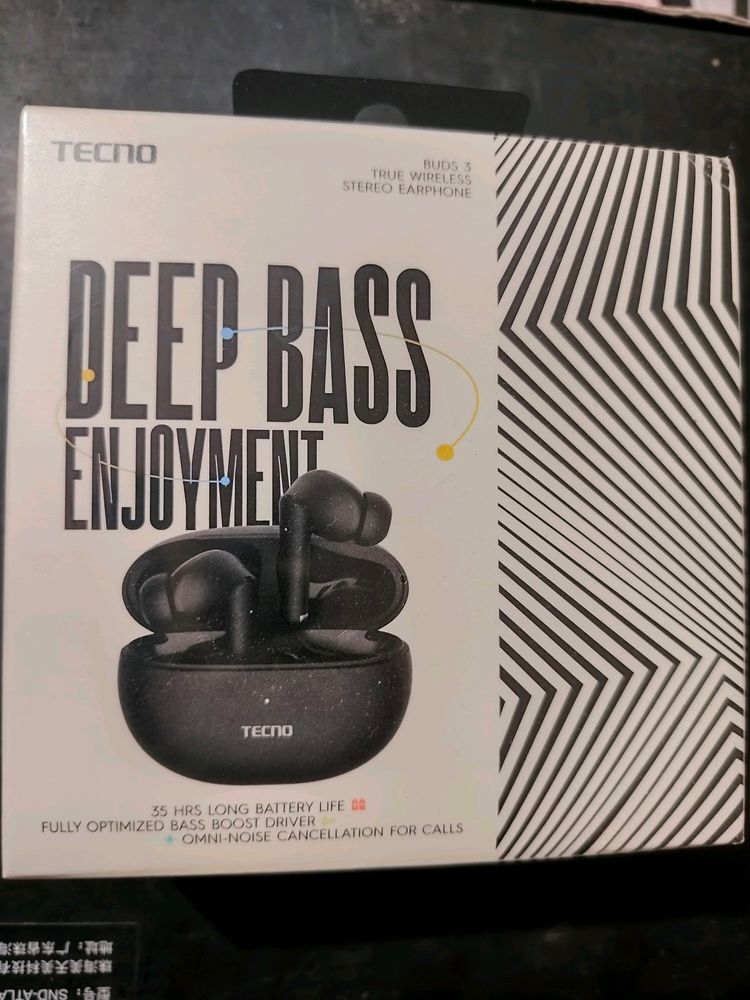 New Tecno Ear Buds 3 Seal Pack