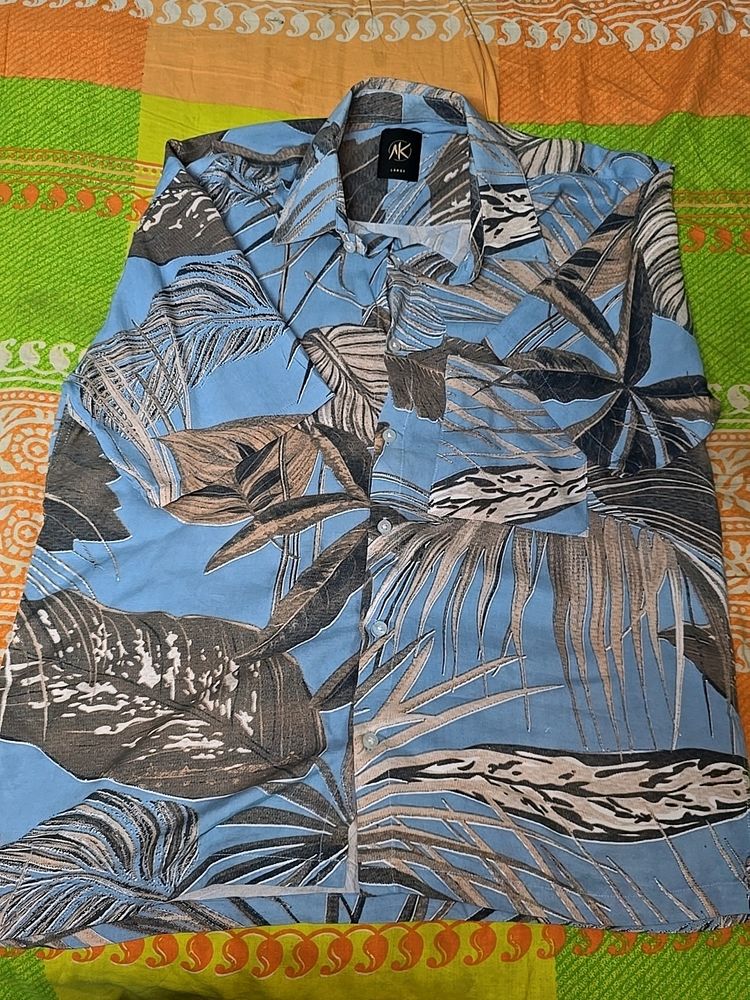 Sky Blue Beach Wear Shirt