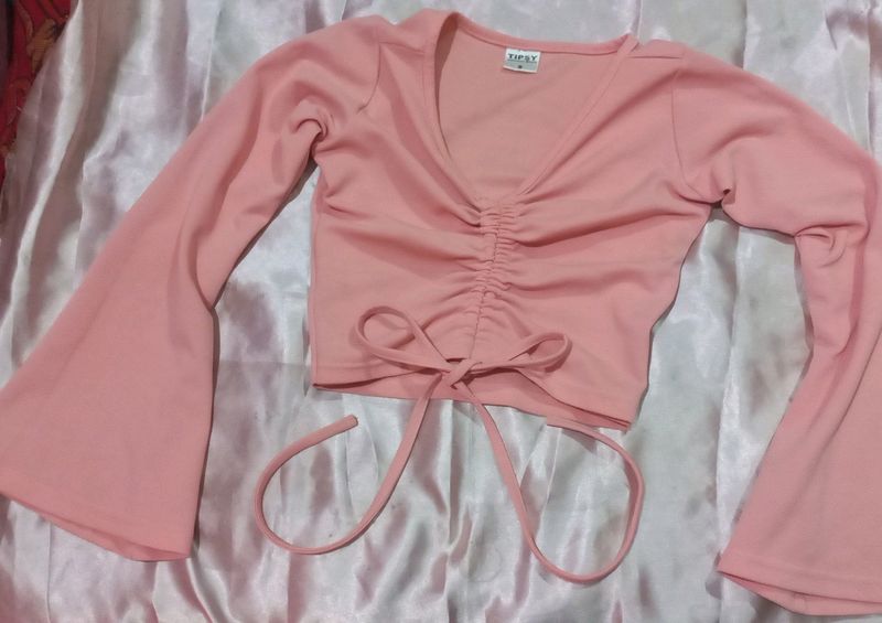 Pastel Flarred Sleeve Crop Top 💌