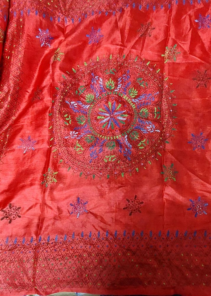 Kantha Embroidered Saree