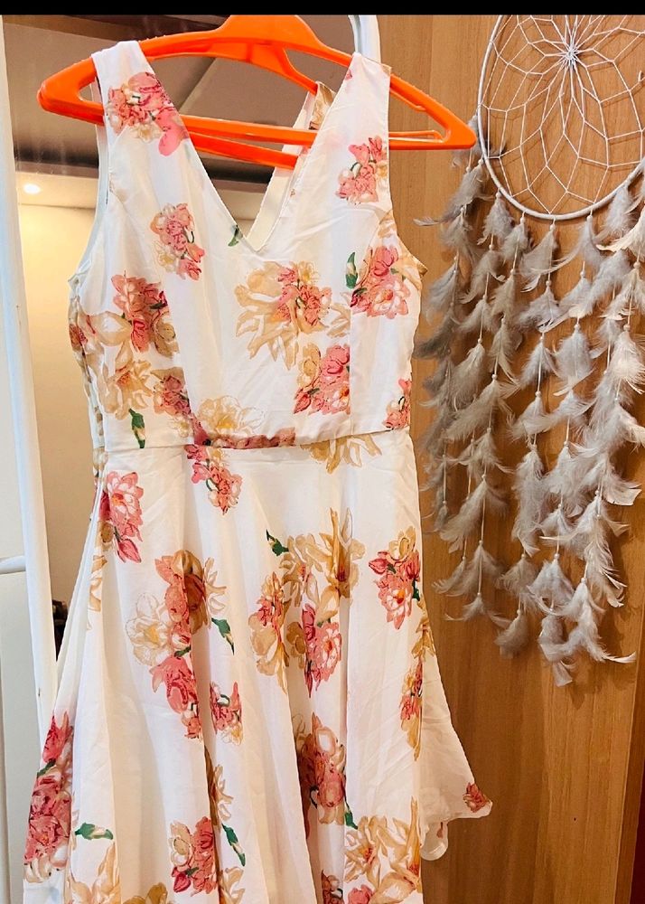 White Floral Day Dress