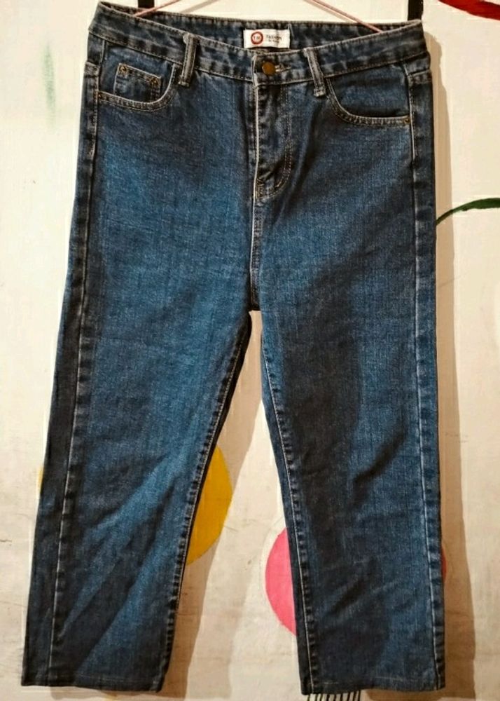 Blue Wide Leg Jeans