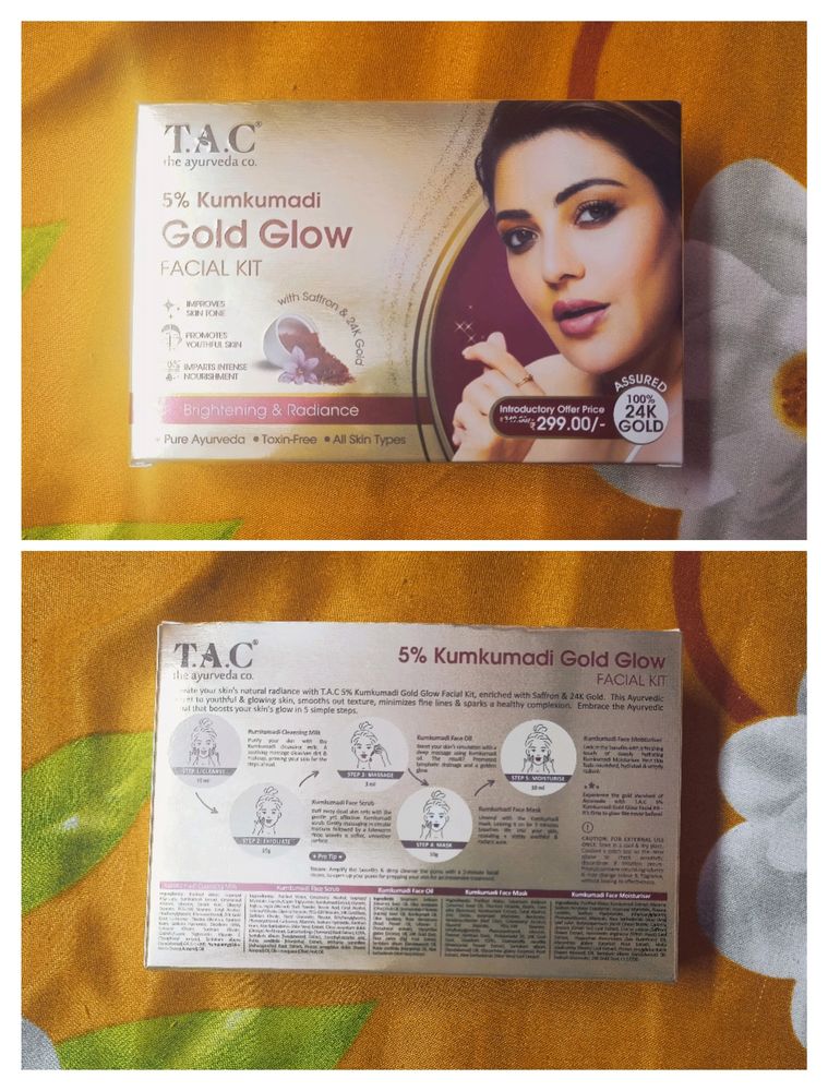 Tac The Ayurveda Co Gold Glow Facial Kit