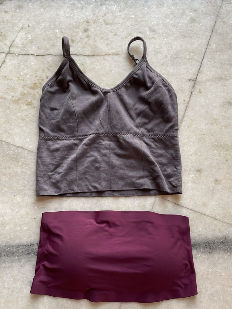 Bra Combo: Grey and Maroon