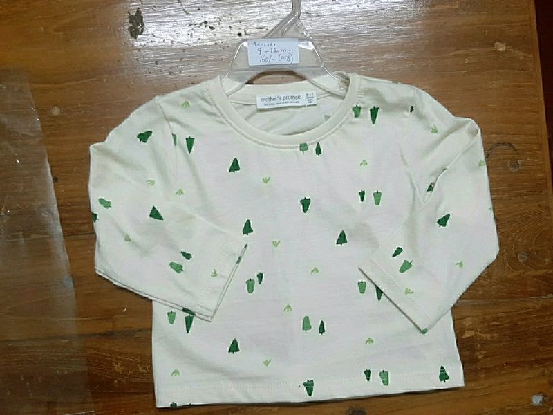 9 - 12 Months Baby- Organic Cotton Top - Unisex