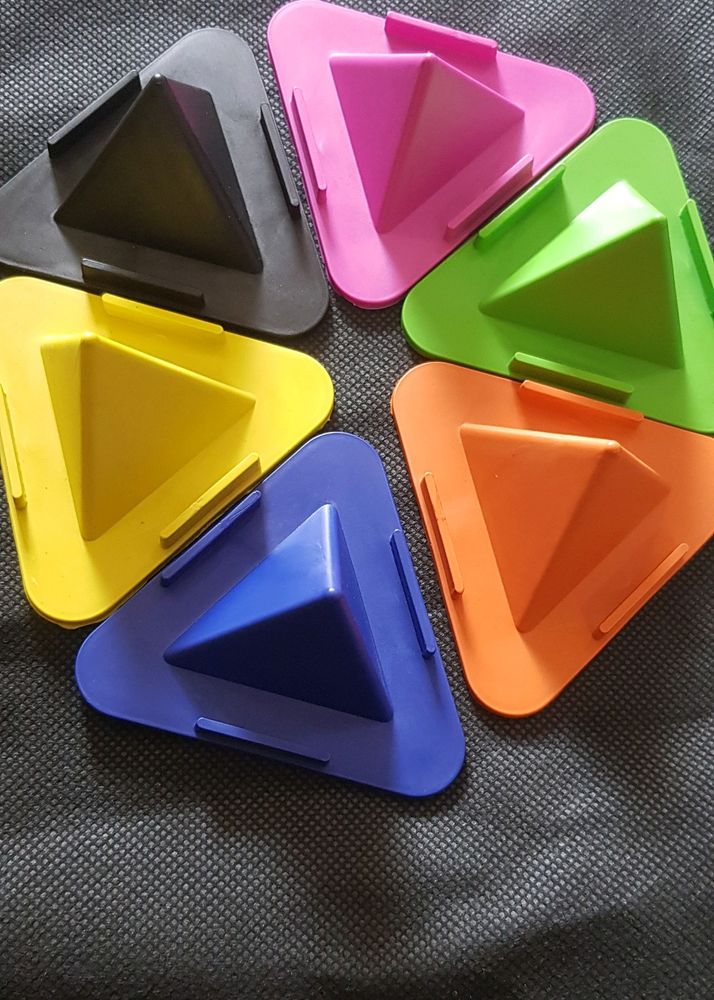 HARD PLASTIC PYRAMED MOBILE STAND , GET 3 AT 175/-