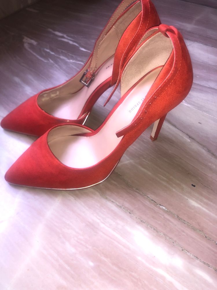 New Suede Ankle Strap Pumps