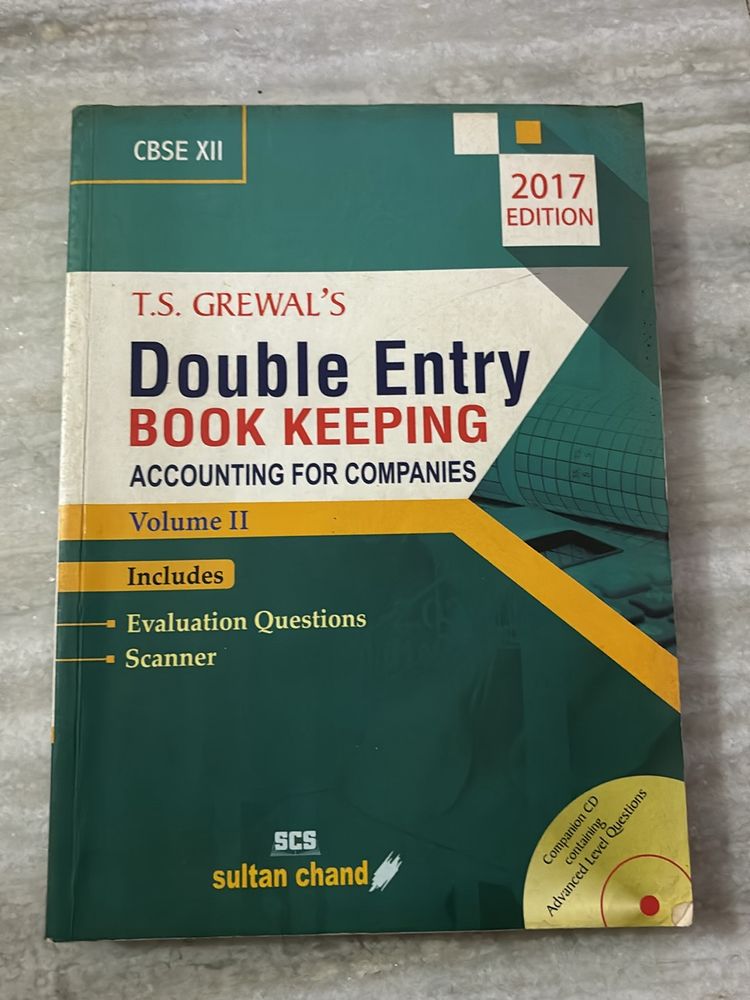 Class XII TS Grewal Double Entry Volume 2