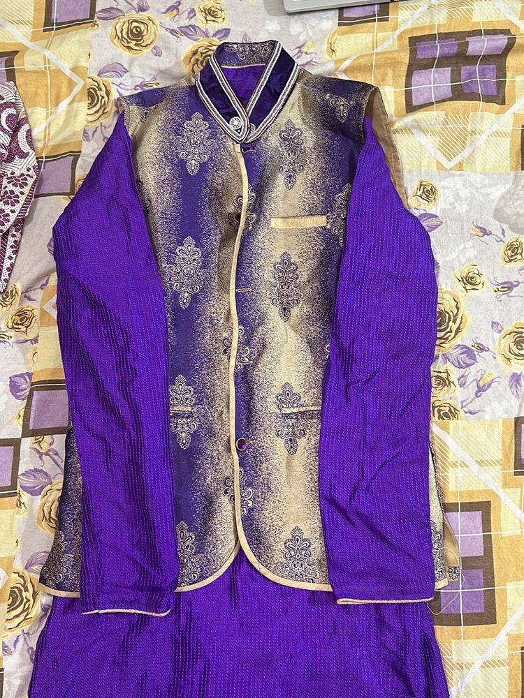 Traditional Boys Set Of Kurta With Jacket