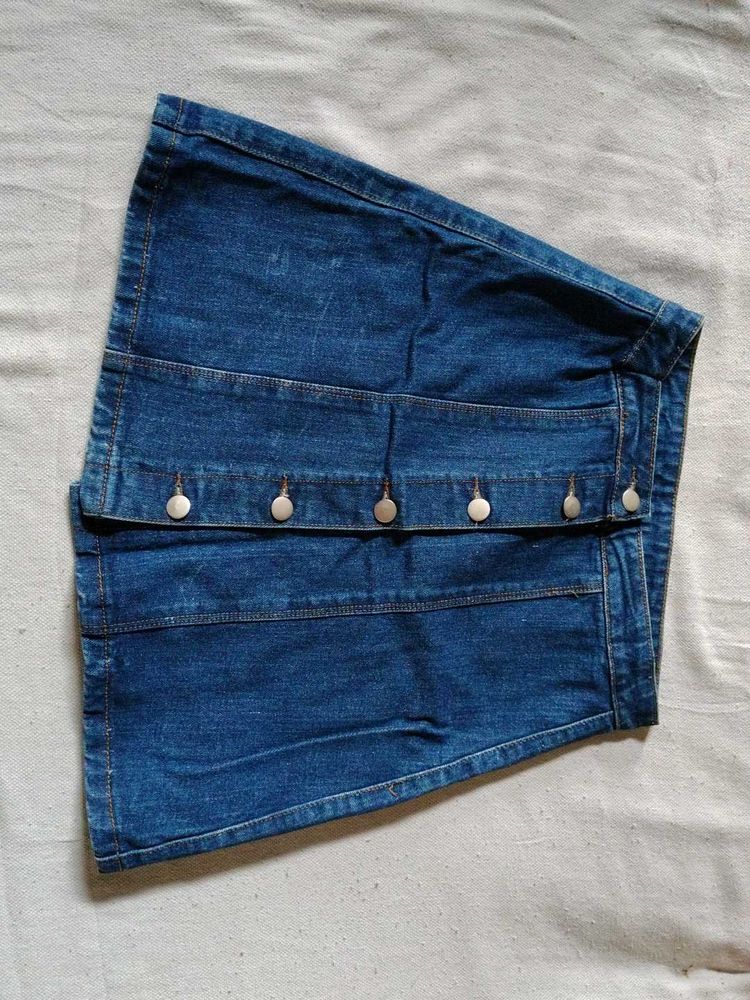 Denim Skirt Knee Length