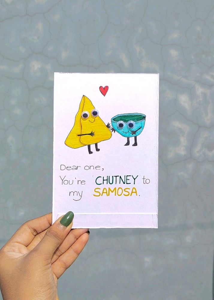 Samosa~Chutney Friendship card 🥐🥣