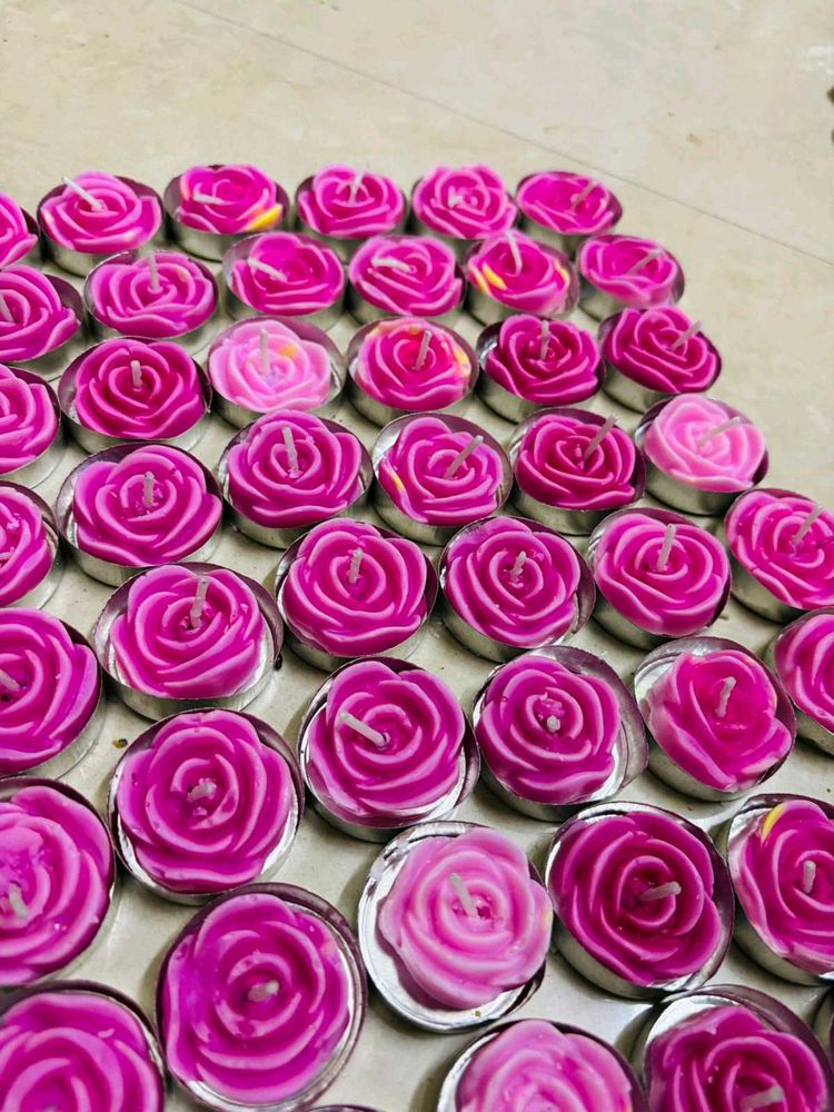 Rose Tlight Candles For Diwali