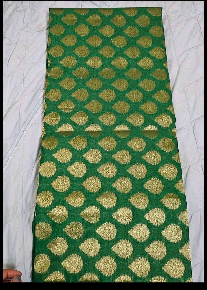 green Banarsi Sari