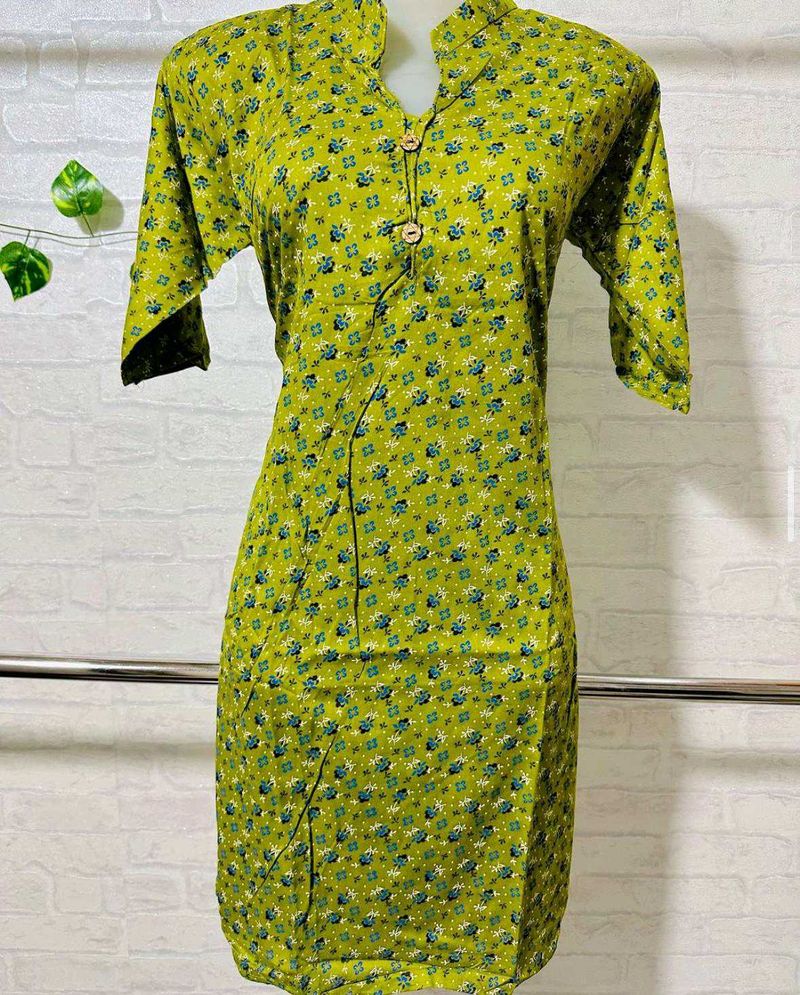 Beutiful Olive Green Kurti 💗