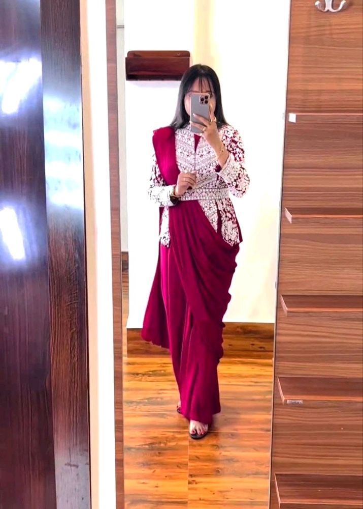 ready to wear saree with full koti✨