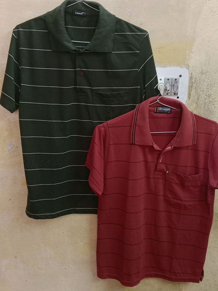 Men's Tshirt Combo(Green & Rust)