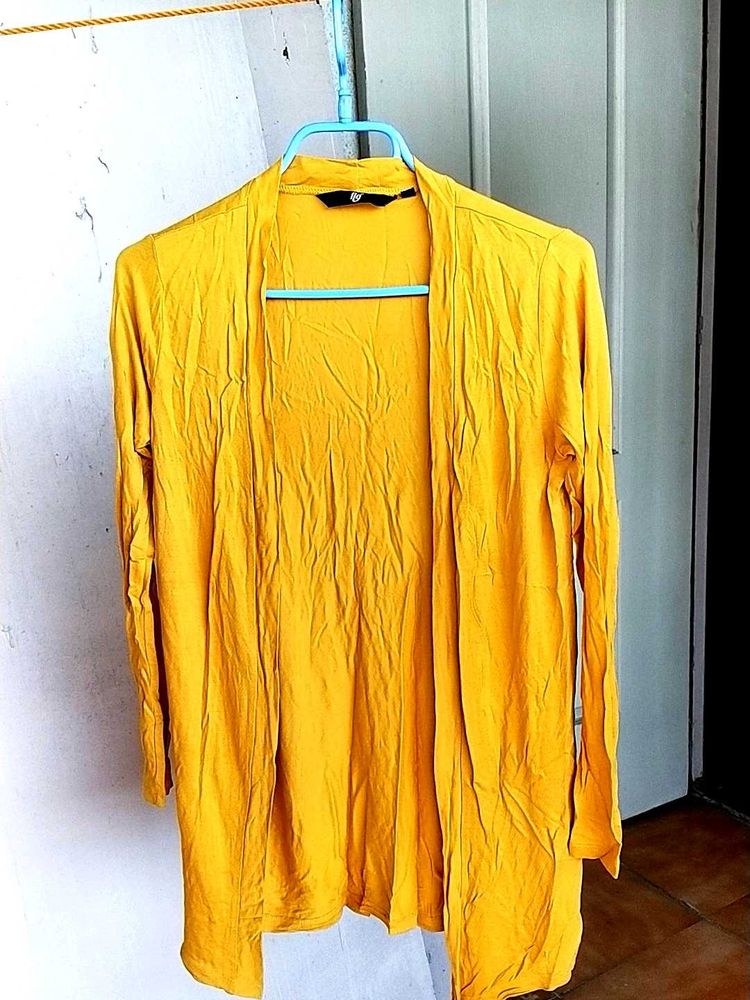 Knee Length Shrug, Mustard Colour, Bust Size-32in