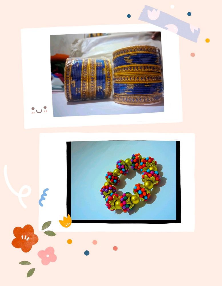 2 Bangle Set With 1 Bracelet  Combo