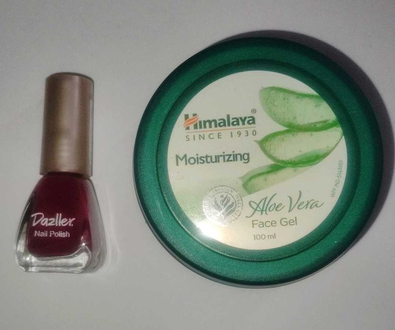 Himalaya Moisture Aloe Vera Gel&Dazler Nail Polish