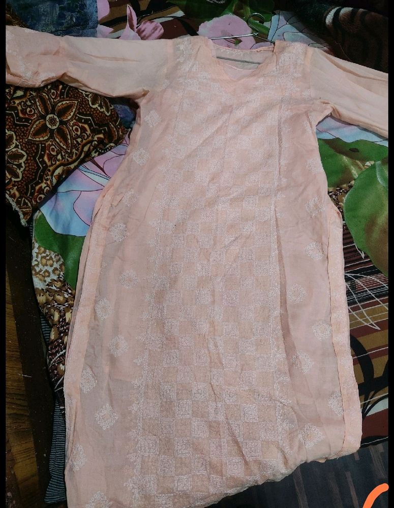 Cotton Chikankari Kurti