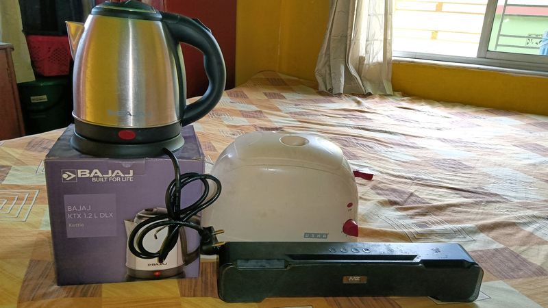 Combo Of 3 Electric Kettle, Toaster,Soudbar