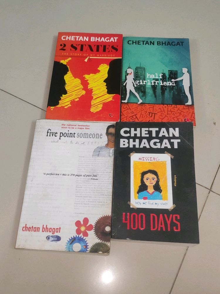 4 Chetan Bhagat Books Set
