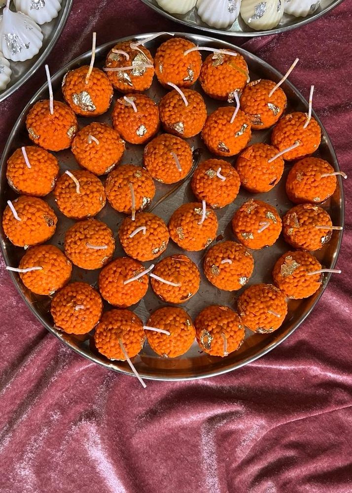 Motichoor Laddu Candle X4