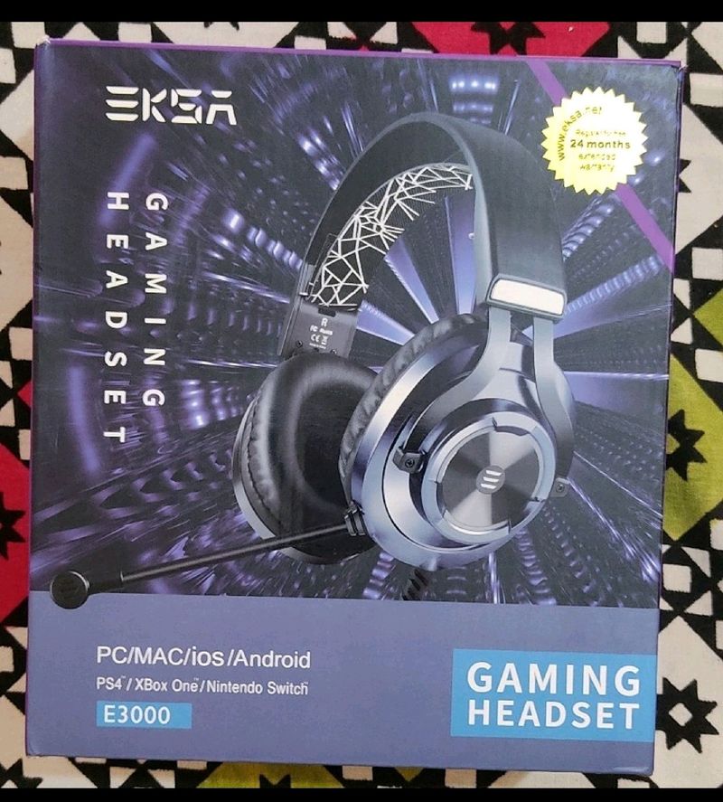 Eksa E3000 Gaming Wired On Ear Headphones With Mic