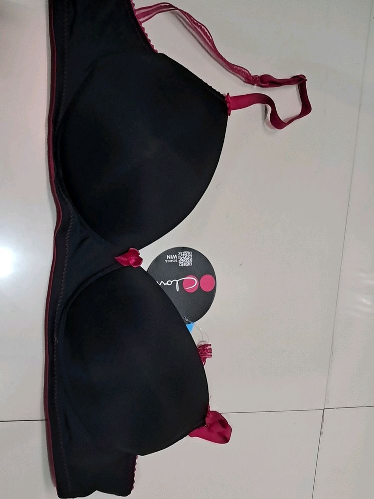 36D (90cm)CLOVIA BRA ..BLACK N PINK MIX