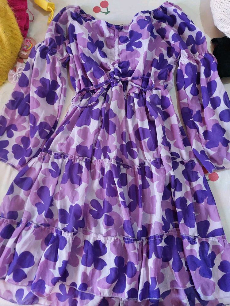 Floral Purple Dress