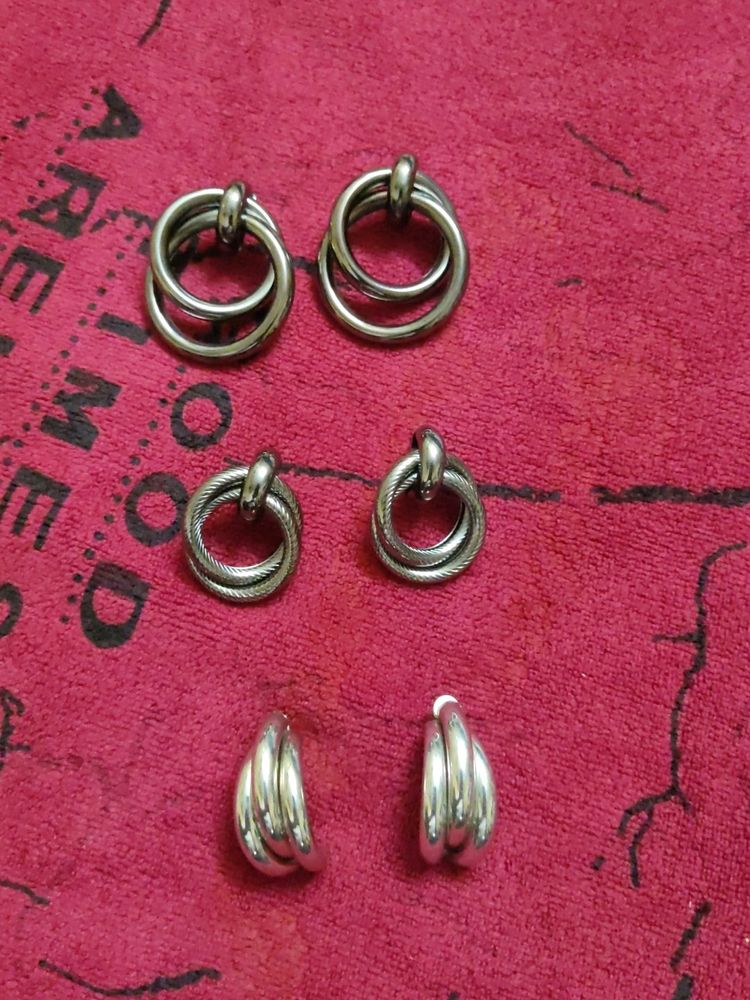 Casual Metallic Stud Earrings