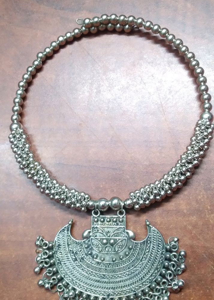 Oxidized Silver Necklace