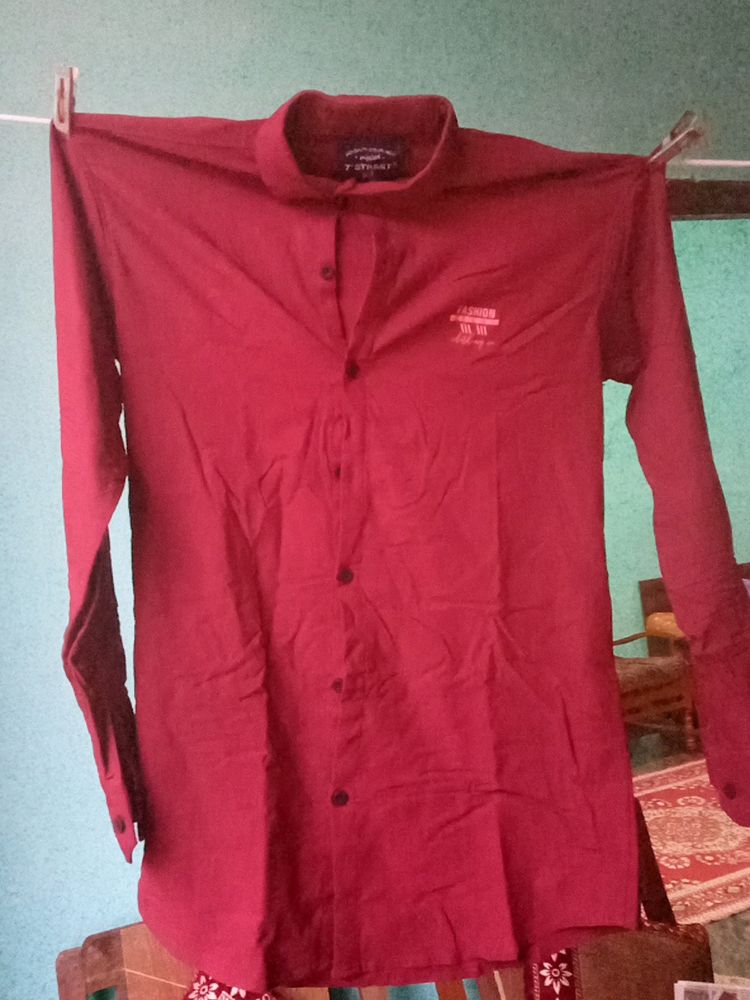 Burgundy Colour Formal Shirt