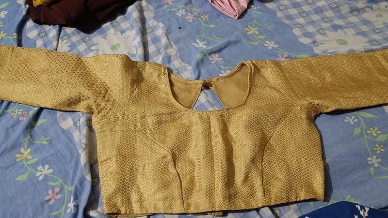 Woman Golden Handmade Blouse