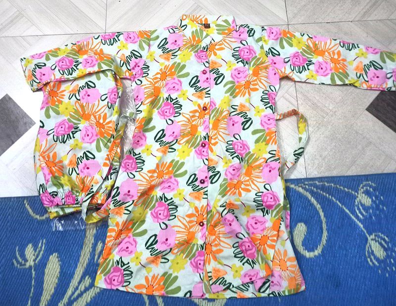 FLORAL WOMEN COORD SET M SIZE